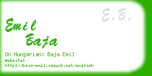 emil baja business card